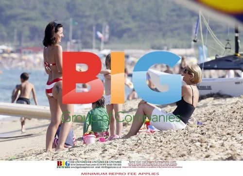 Davina McCall enjoys beach day with family in France