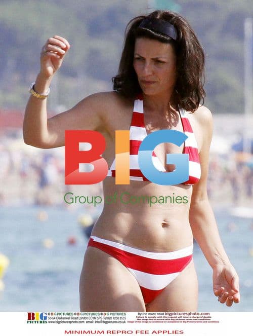 Davina McCall enjoys beach day in France