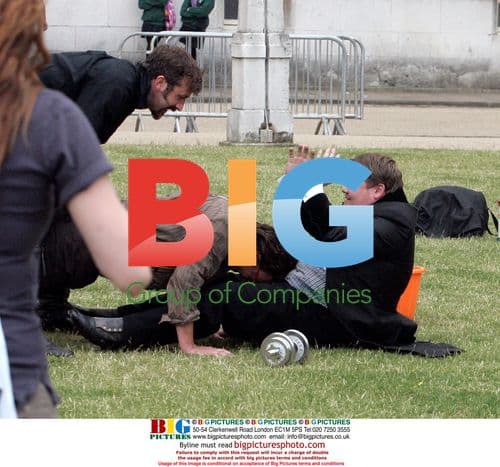 Catherine Tate, James Corden on 'Gullivers Travels' set