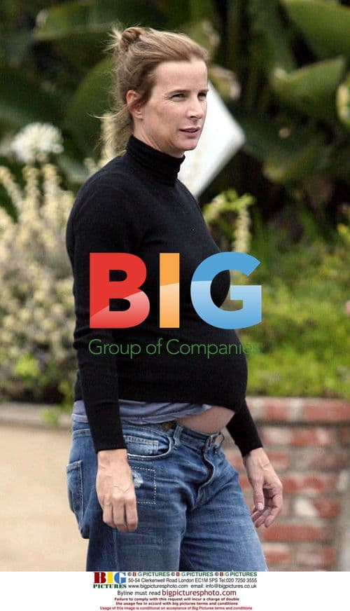 Pregnant Rachel Griffiths out in LA