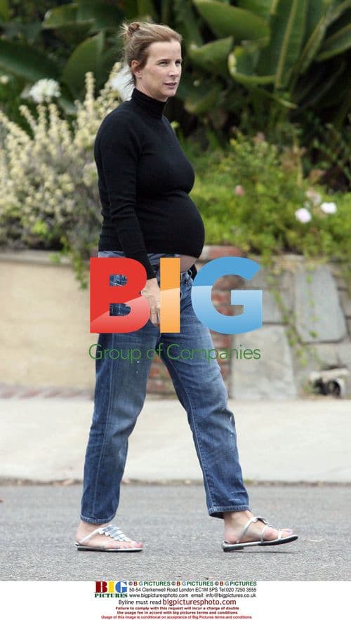 Pregnant Rachel Griffiths out in LA