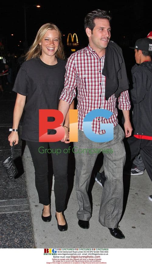 Amy Smart and Branden Williams at DJ Hero launch