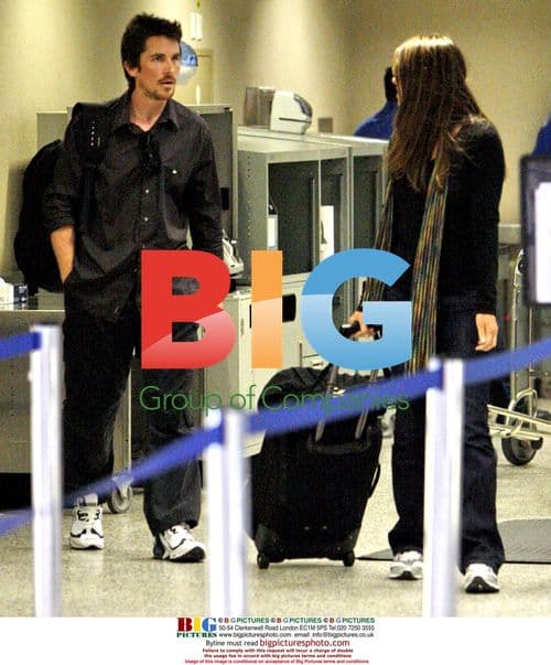 Christian Bale & Sibi Blazic Depart LAX for Japan