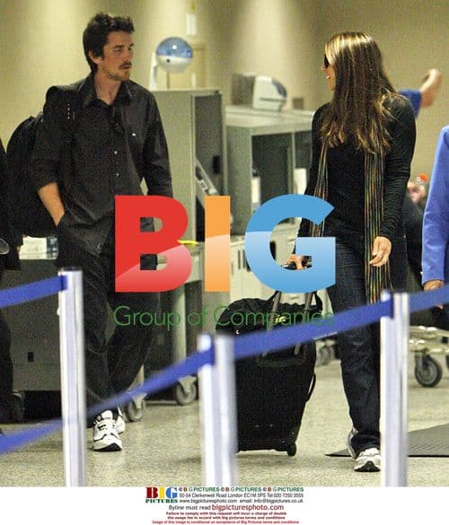 Christian Bale and wife Sibi Blazic at LAX
