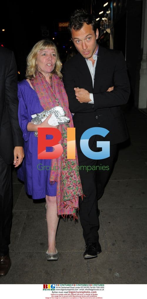 Jude Law leaves Wyndhams Theatre after Hamlet