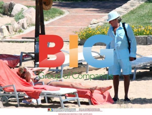 Rod Stewart and family on Italy holiday