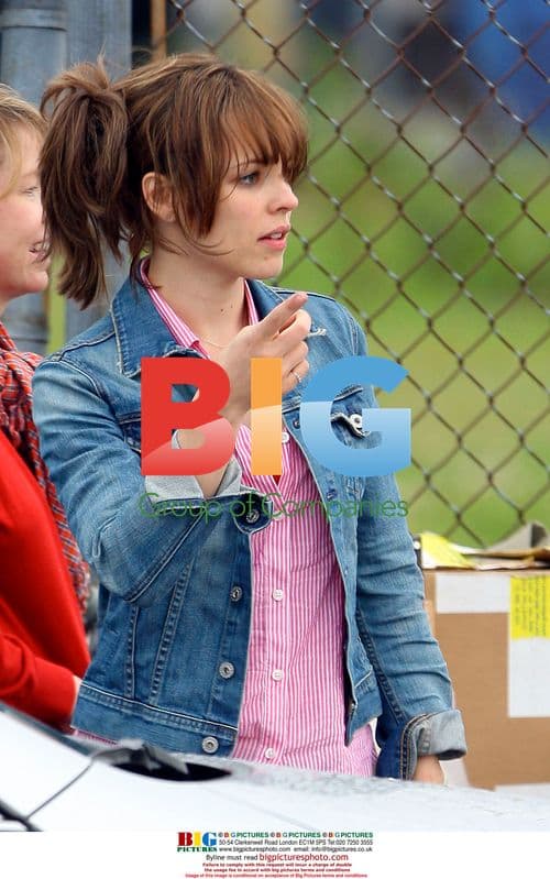 Actress Rachel McAdams on "Morning Glory" set