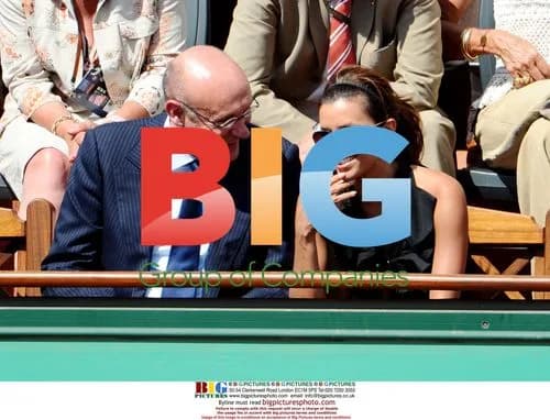 Eva Longoria and Bernard Laporte at French Open