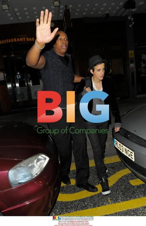 DJ Samantha Ronson leaving club in London