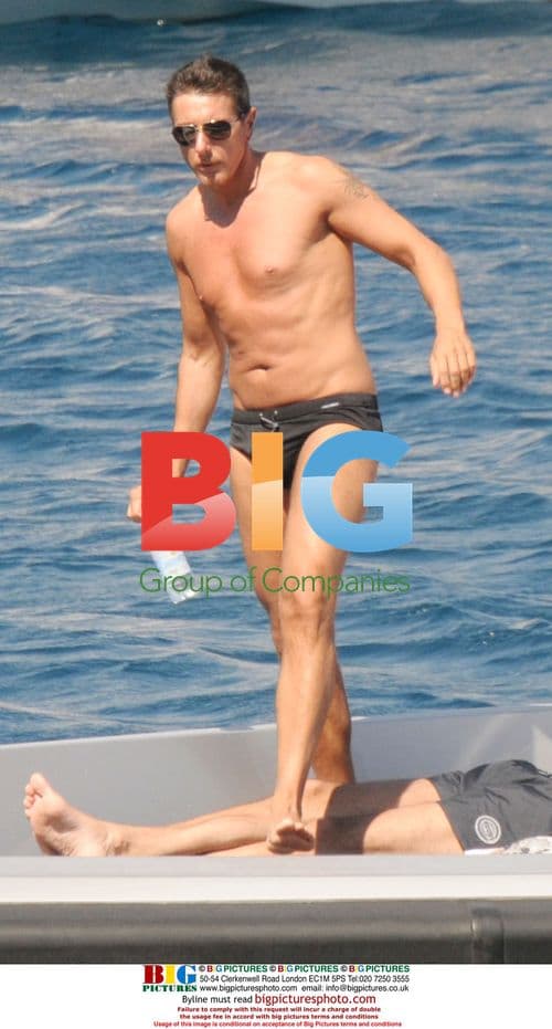 Stefano Gabbana relaxes on a boat in Portofino