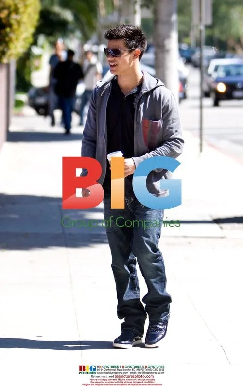 Taylor Lautner grabs coffee in Beverly Hills