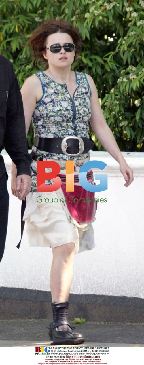 Tim Burton and Helen Bonham Carter go shopping in London