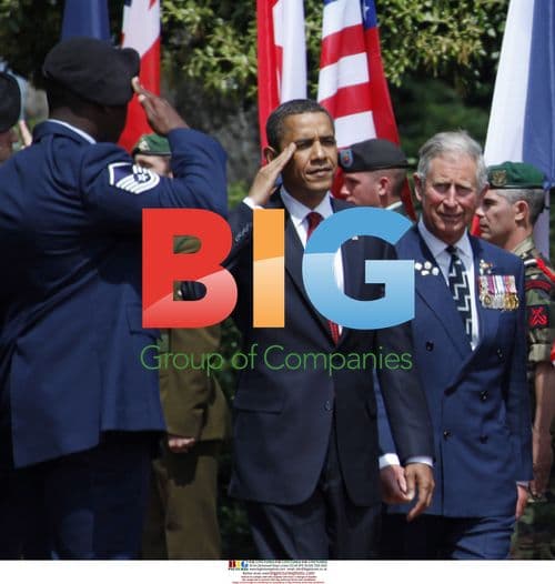 Obama and Prince Charles at D-Day Ceremony