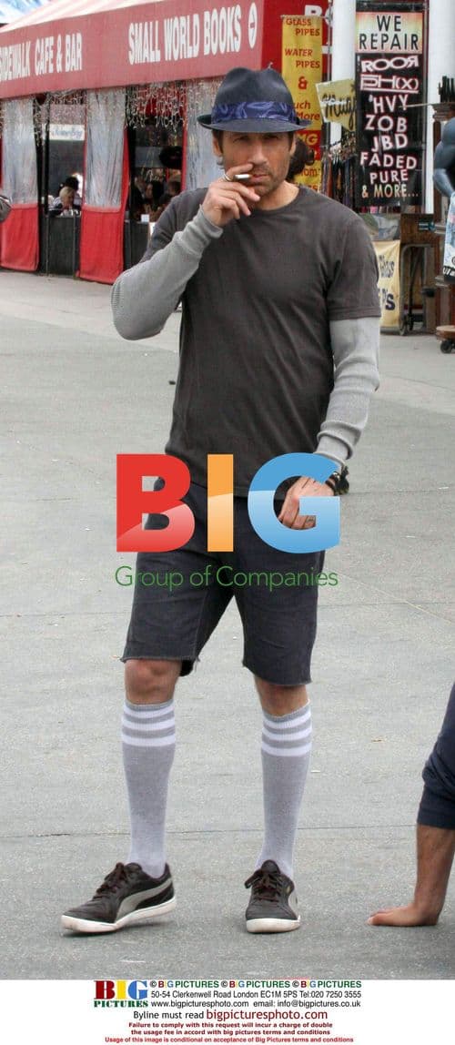 DAVID DUCHOVNY & Evan Handler on 'Kalifornication' set