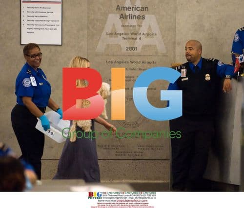 Jessica Simpson with dog at LAX airport