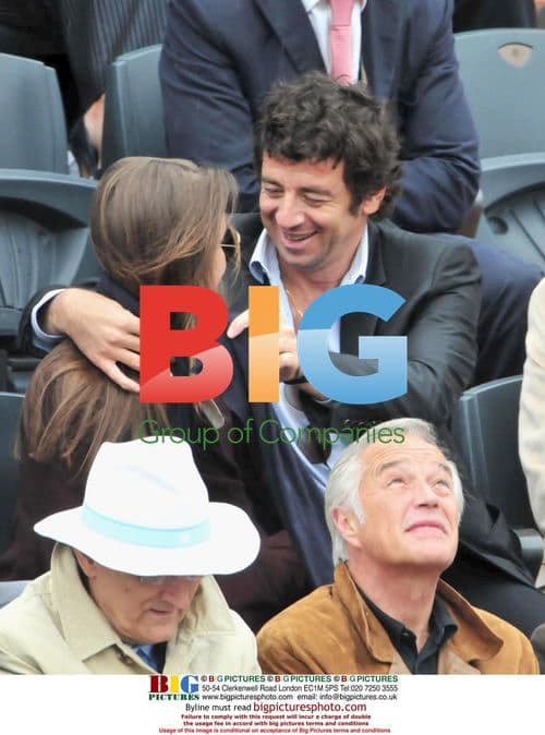 Patrick Bruel and Celine Bosquet at Roland Garros 2009