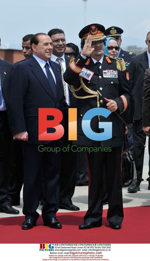 Gaddafi Arrives in Rome for Historic Meeting