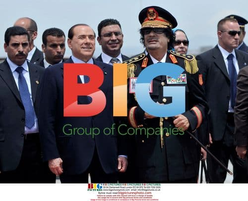 Gaddafi meets Berlusconi in Rome