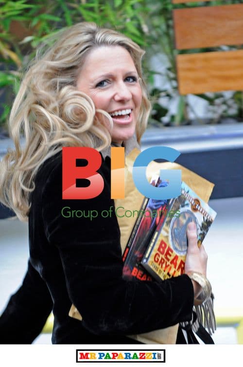 Jackie Brambles with Bear Grylls