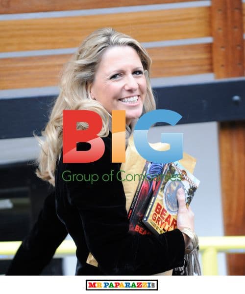 Jackie Brambles with Bear Grylls