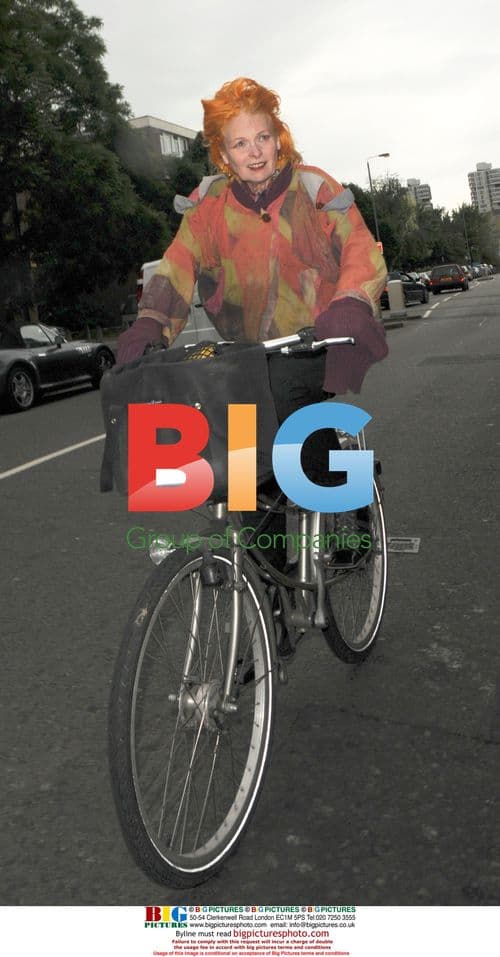 Vivien Westwood biking in London