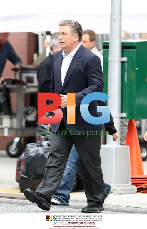 Alec Baldwin on set of Nancy Meyers film