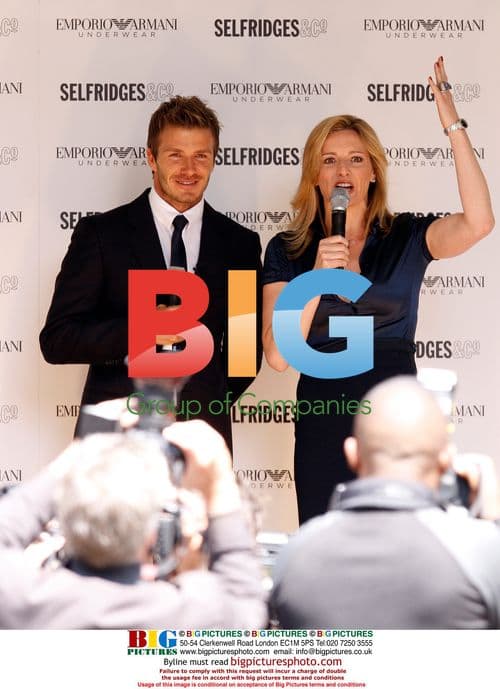 Beckham and Logan at Armani Underwear Photocall