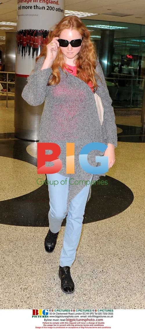 Lily Cole arrives at Miami Airport
