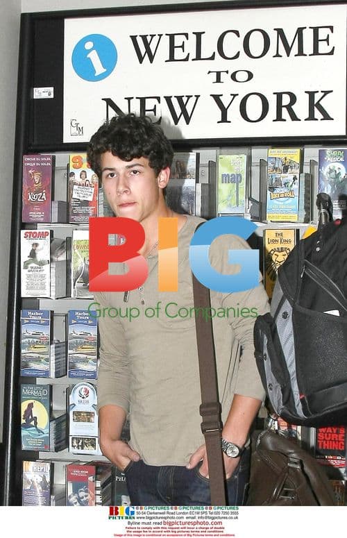 Nick Jonas Arrives at La Guardia Airport