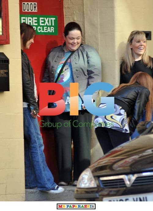 Lisa Riley and Abi Titmuss rehearse 'The Naked Truth'