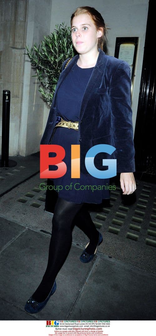 Princess Beatrice and Sarah Ferguson Leaving Scotts Restaurant