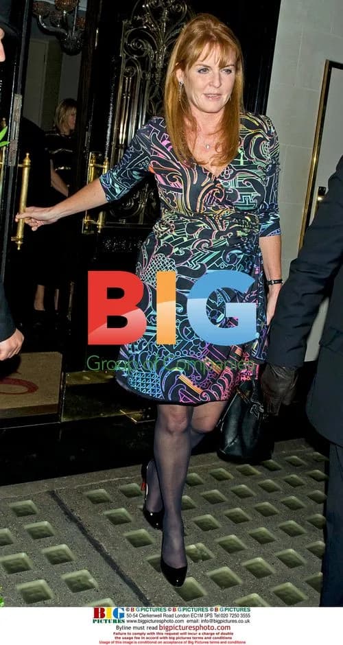 Princess Beatrice and Sarah Ferguson Leaving Scotts