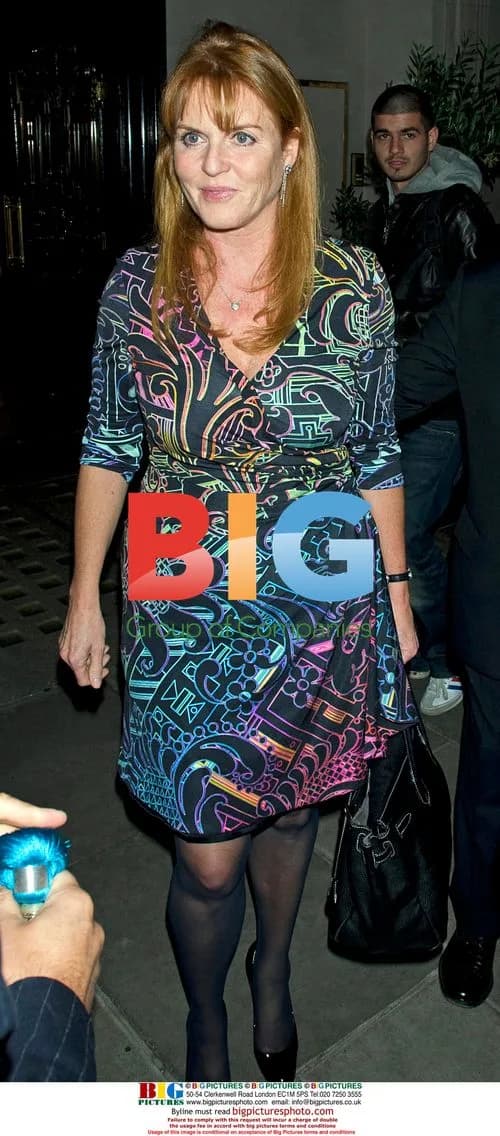 Princess Beatrice and Sarah Ferguson Leaving Restaurant