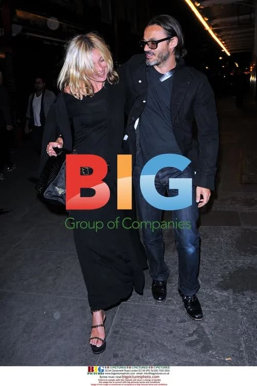 Kate Moss and Mario Sorrenti leaving restaurant