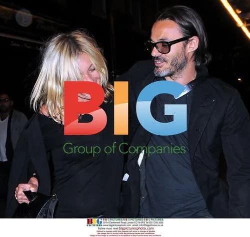 Kate Moss and Mario Sorrenti Leaving J Sheekey