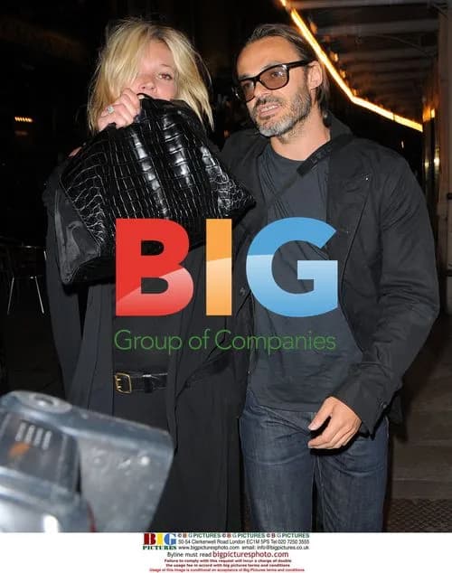 Kate Moss and Mario Sorrenti leave J Sheekey