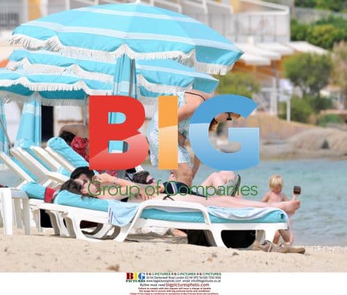 Jerry Hall on Holiday in Saint Tropez