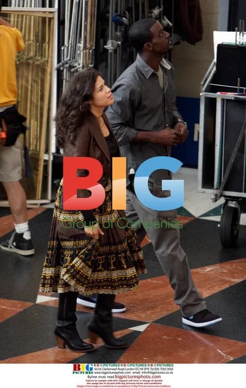 America Ferrera filming "Family Wedding"