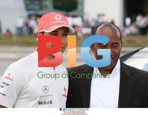 Lewis Hamilton at Mercedes World Brooklands