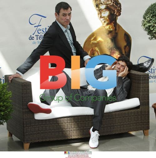 Actors Georges Corraface and Jerome Bertin at "The L Word" photocall