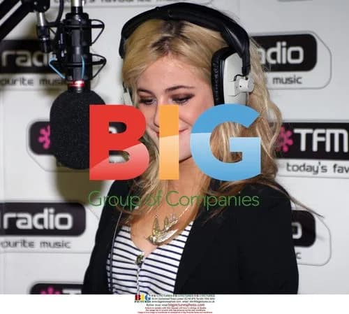 Pixie Lott visits TFM Radio in Stockton-on-Tees