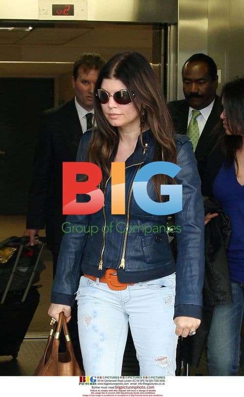 Fergie arrives at LAX airport