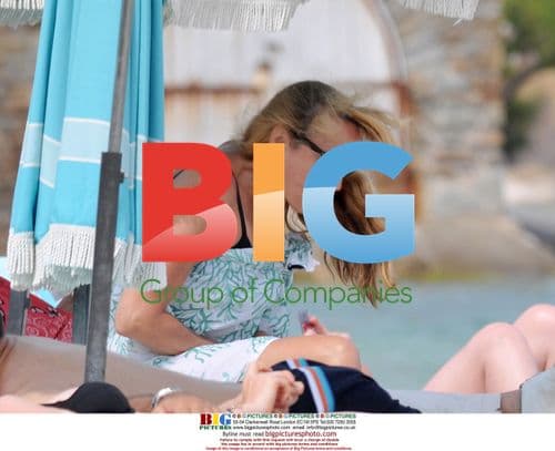 Jerry Hall on holiday in Saint Tropez