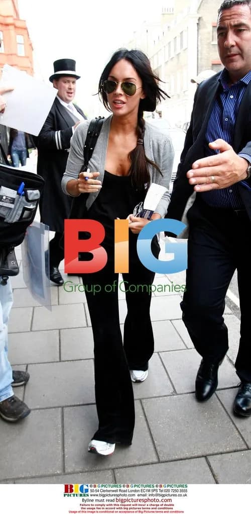 Megan Fox arrives at Transformers 2 press junket