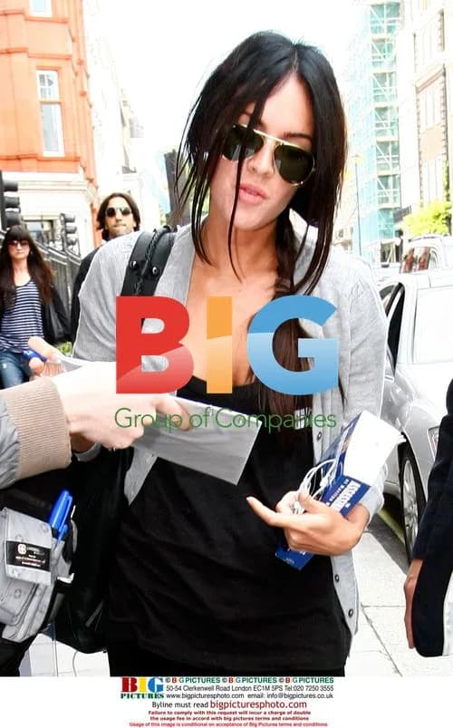 Megan Fox arrives at Transformers 2 press junket