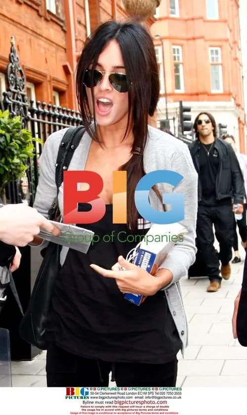 Megan Fox arrives at Transformers 2 press junket in London