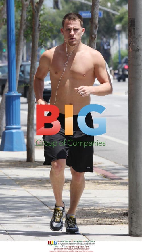 Channing Tatum Jogging in West Hollywood