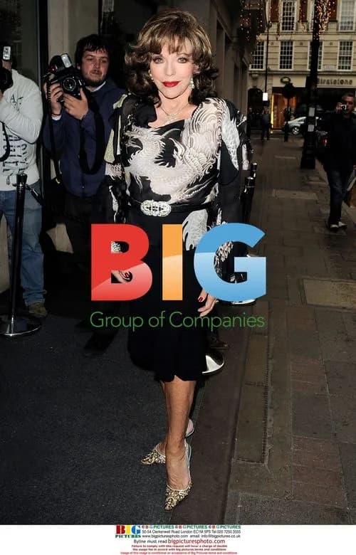 Joan Collins at Banksy party in London