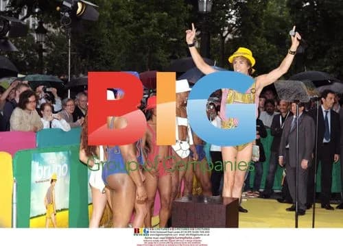 Sacha Baron Cohen as Bruno at Paris Film Premiere