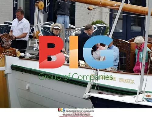 Queen Beatrix sailing on royal yacht